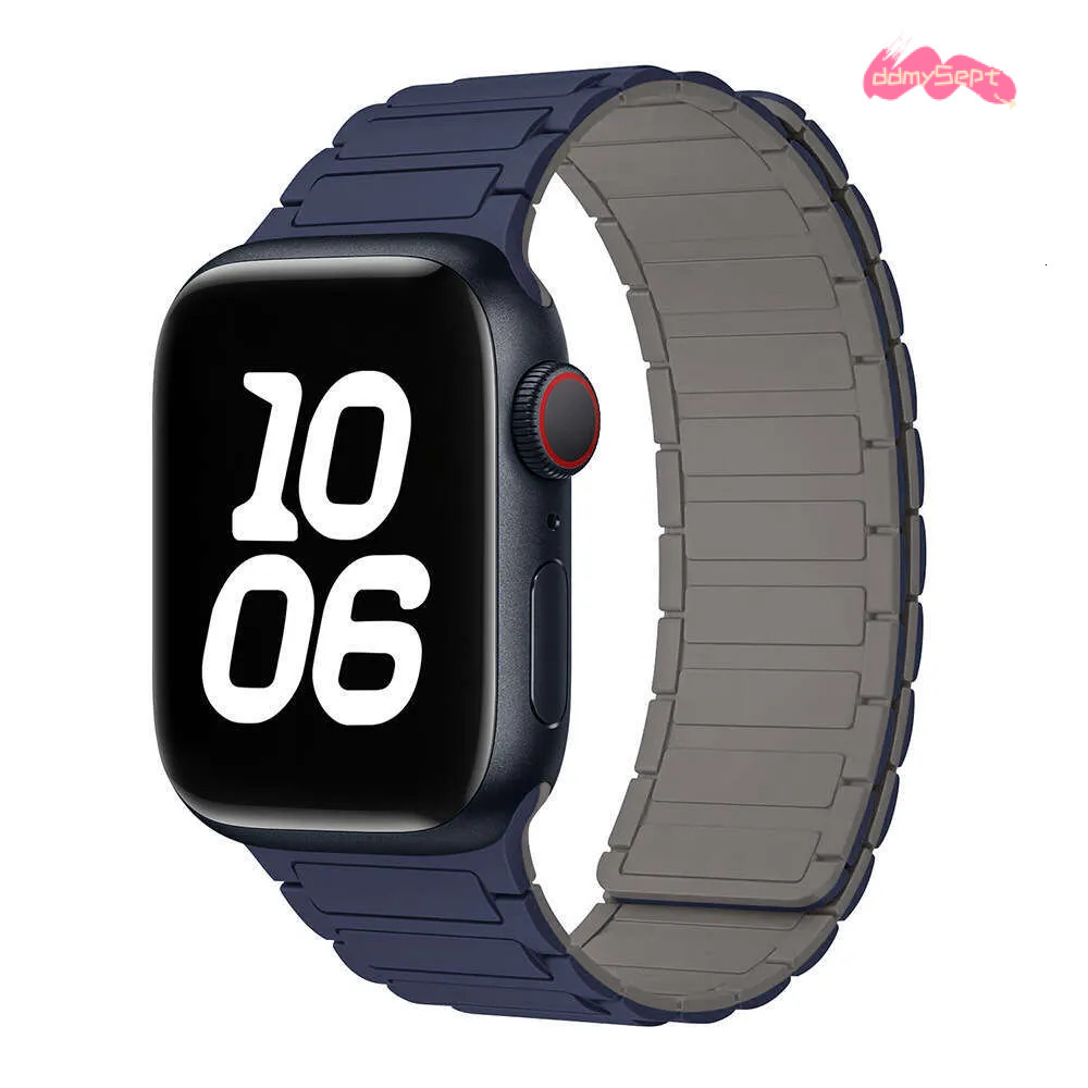 Same Style Compatible with S9 iWatch 10 Strap Apple Watch 8 Magnetic Silicone Ultra ddmysept