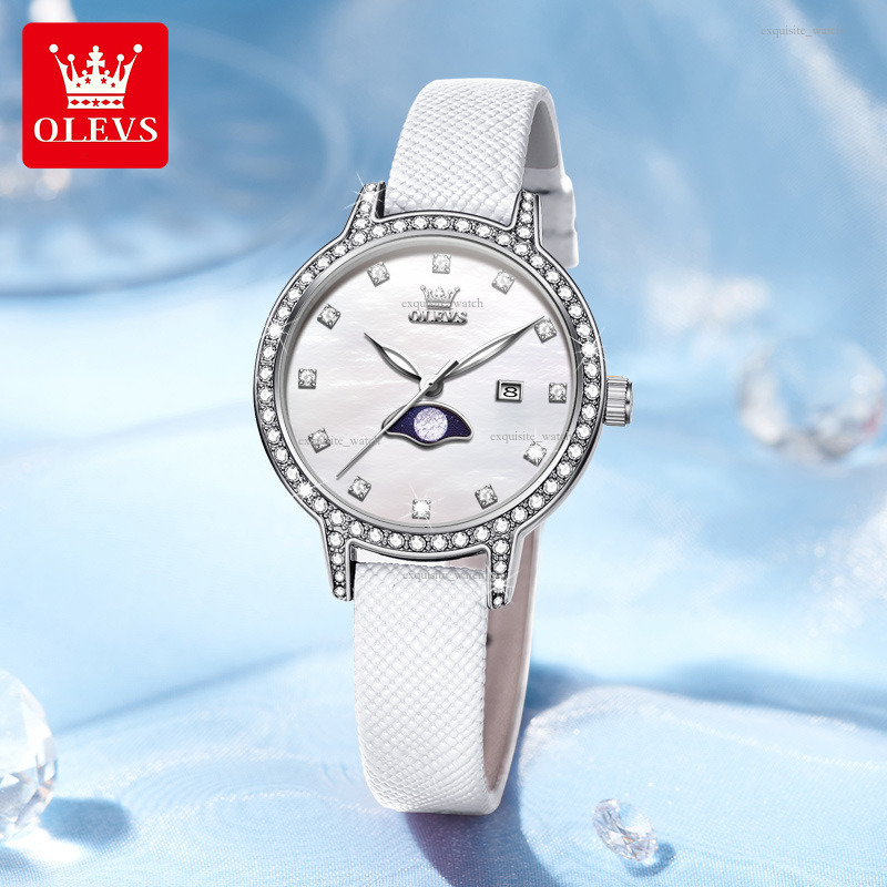 OLEVS Brand Designer And Manufacturer All-in-one Quartz Diamond-encrusted Calendar Quartz Women's Luxury Watch Free Delivery And Wholesale