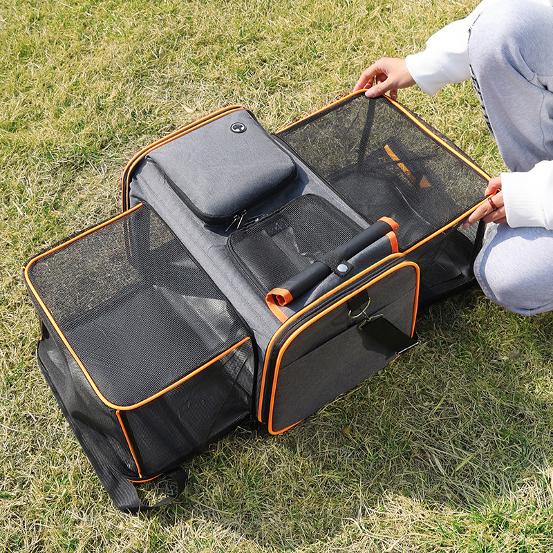 Foldable Pet Travel Bag - Portable Cat & Small Dog Carrier for Car - view 3