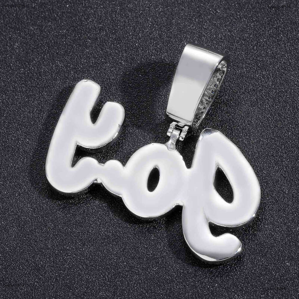 Luxury designer hip hop patchwork pendant Ice out VVS Moissanite ladder square Letter Men Women Hip hop necklace pendant