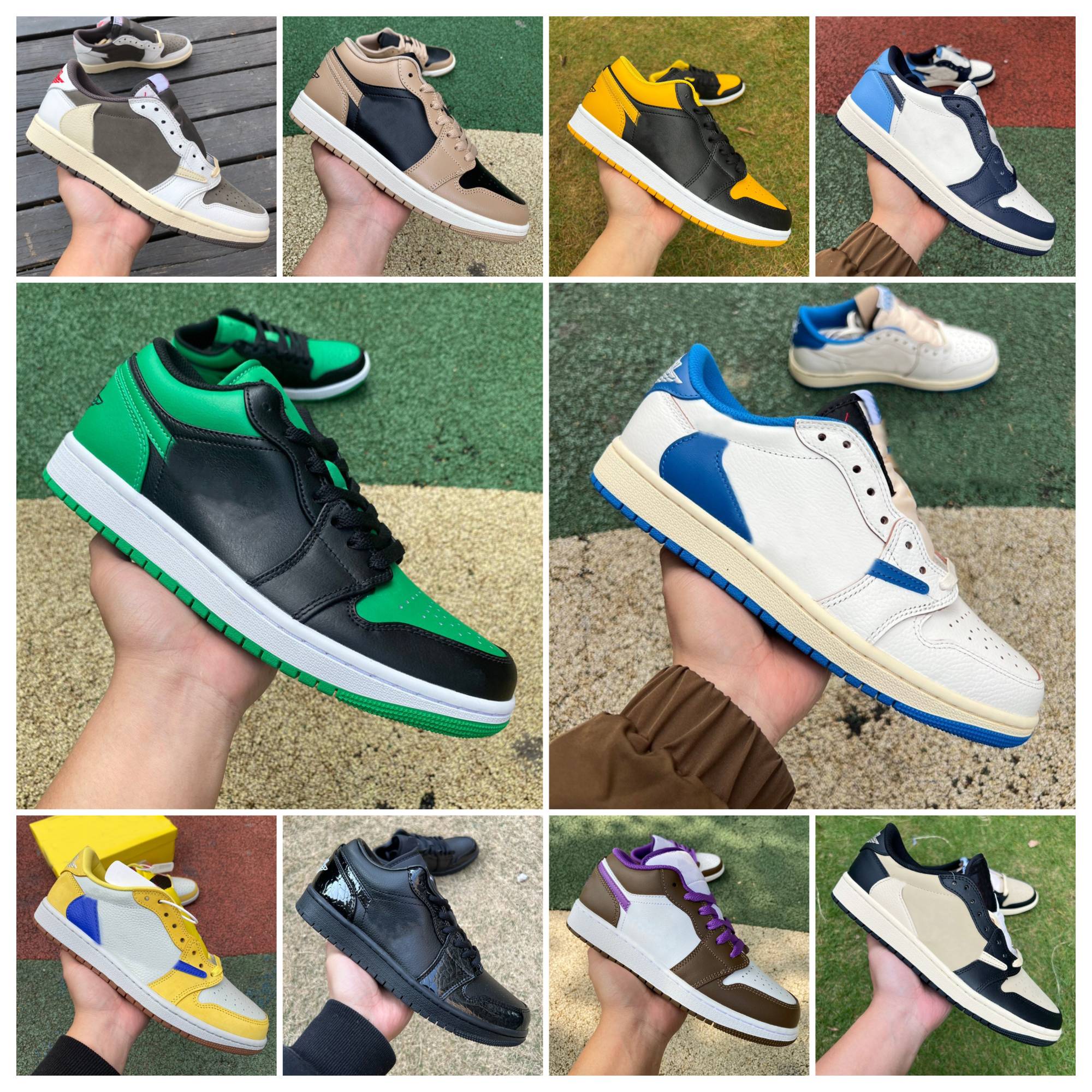 1 J1 Basketball Shoes Jump Mans 1s Women Men Low Triple White Red Reverse Mocha Canary Neutral Olive Black Fragment Wolf Grey Green Yellow UNC Fuchsia Brown Sneakers