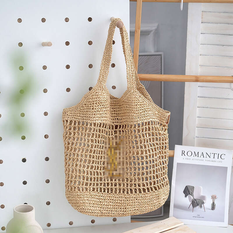 Ins Style Resort Beach Bag New French Style Large Capacity Hollow Grass Woven Versatile Casual Shoulder Women S Vacation Beach Bag KQ
