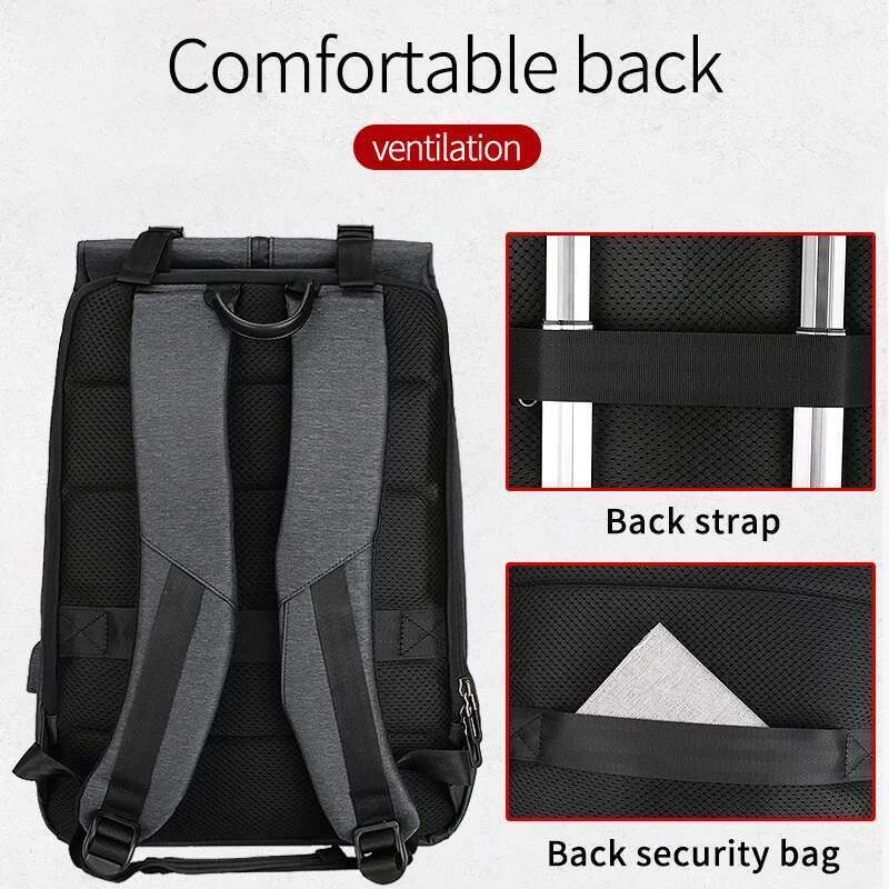 Jamhoo Anti-Theft Men Business Computer Multifunction Travel Backpack Large Capacity Leisure Lage Bag Mochila
