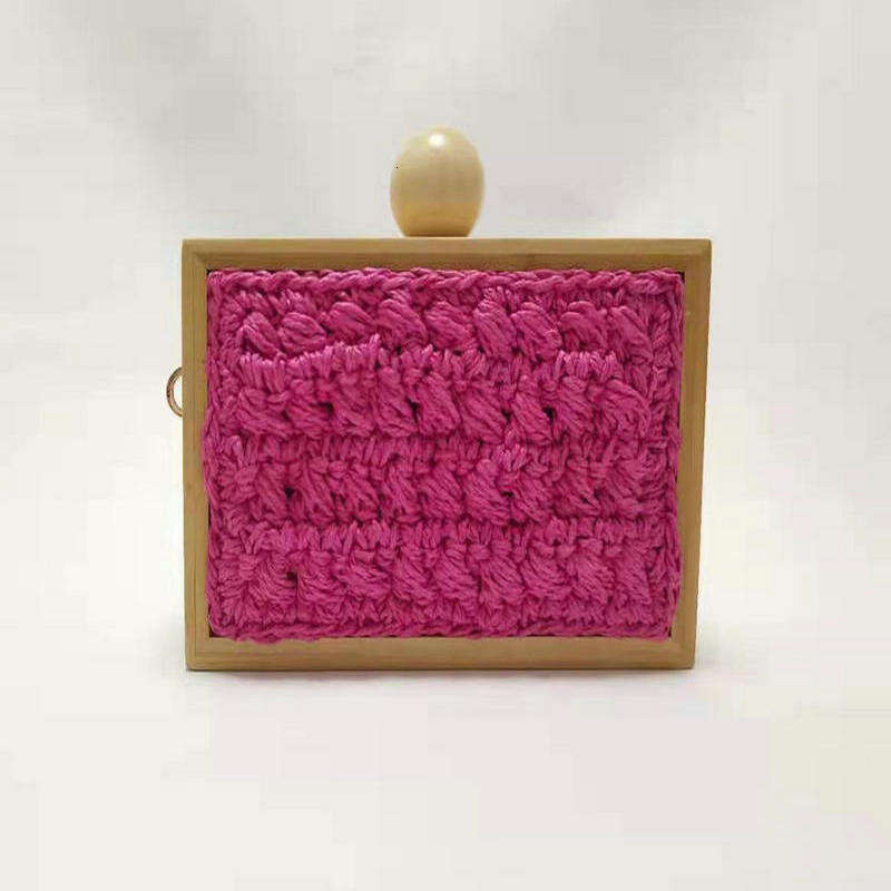 Ins Style Resort Beach Bag New Ball Box Bag Bamboo Weaving Style Fashionable And Trendy Women S Vacation Beach Handheld Wooden Ball Bag KQ