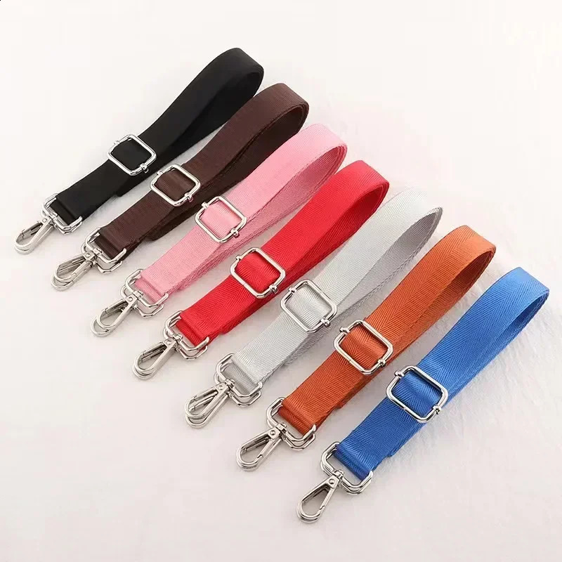Shoulder Bag Strap Fashion Wide Replacement Strap for Bags Nylon Woman Messenger Bag Accessories Silver Metal Buckle Bag Straps 250422