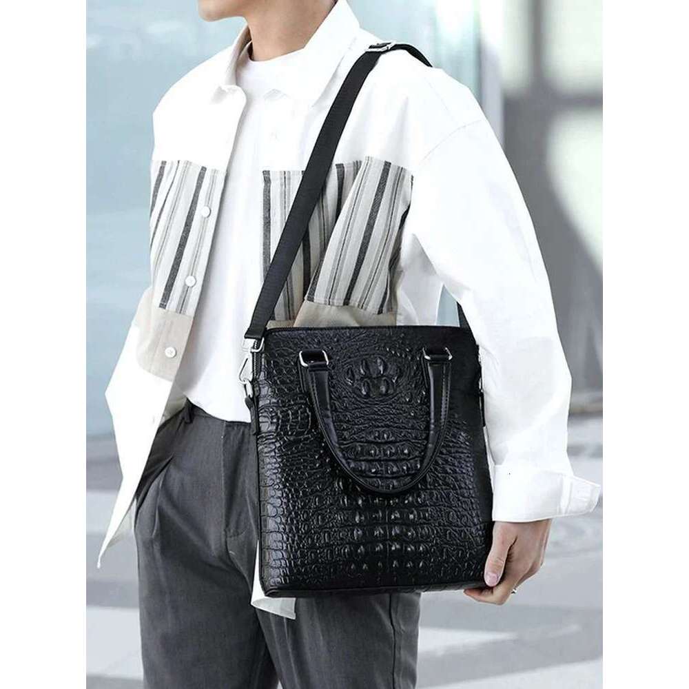 New Alligator Genuine Men Crossbody Bag Business Leather Men's Messenger Casual Shoulder Handbags Bags