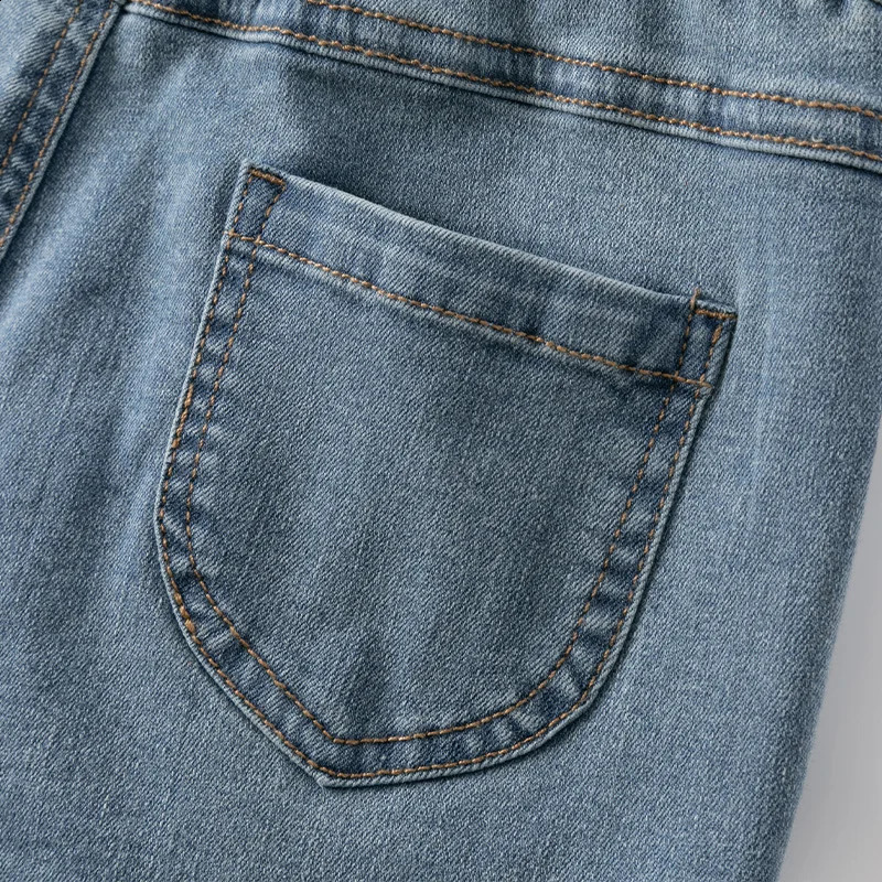 Dave Bella Childrens Jeans Spring Fashion Casual Cute Butterfly Girl Loose and Comfortable Outdoor DK1250372 250414z