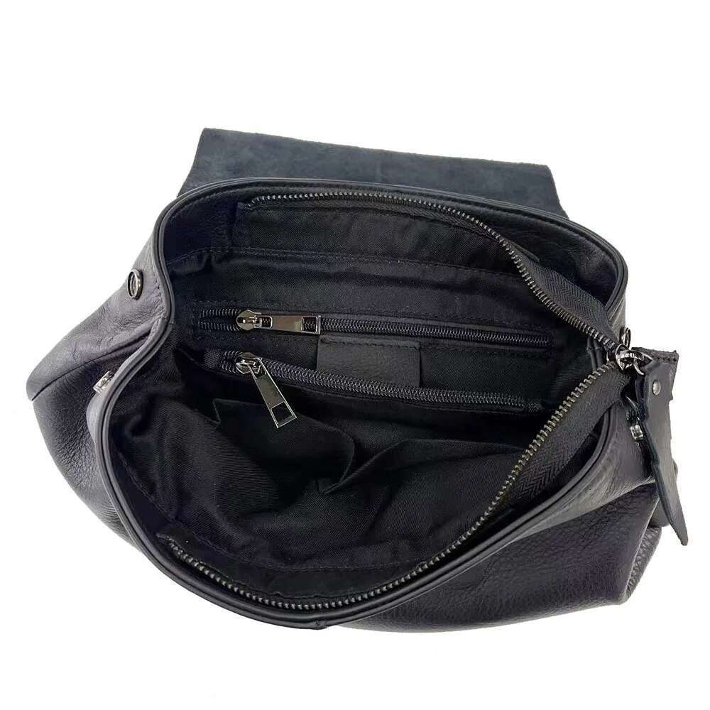 Zency Natural Cowhide Leather Backpack Durable Women Vintage Pack Large Capacity Shoulder Bag For Work Travel School