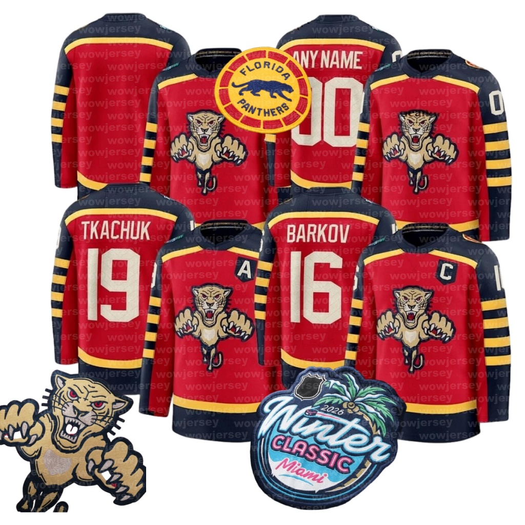 2026 Winter Classic Jersey #16 Aleksander Barkov Jersey FloridaS Hockey Jersey Panthers Jersey #19 Matthew Tkachuk Brad Marchand Sam Reinhart Sam Bennett