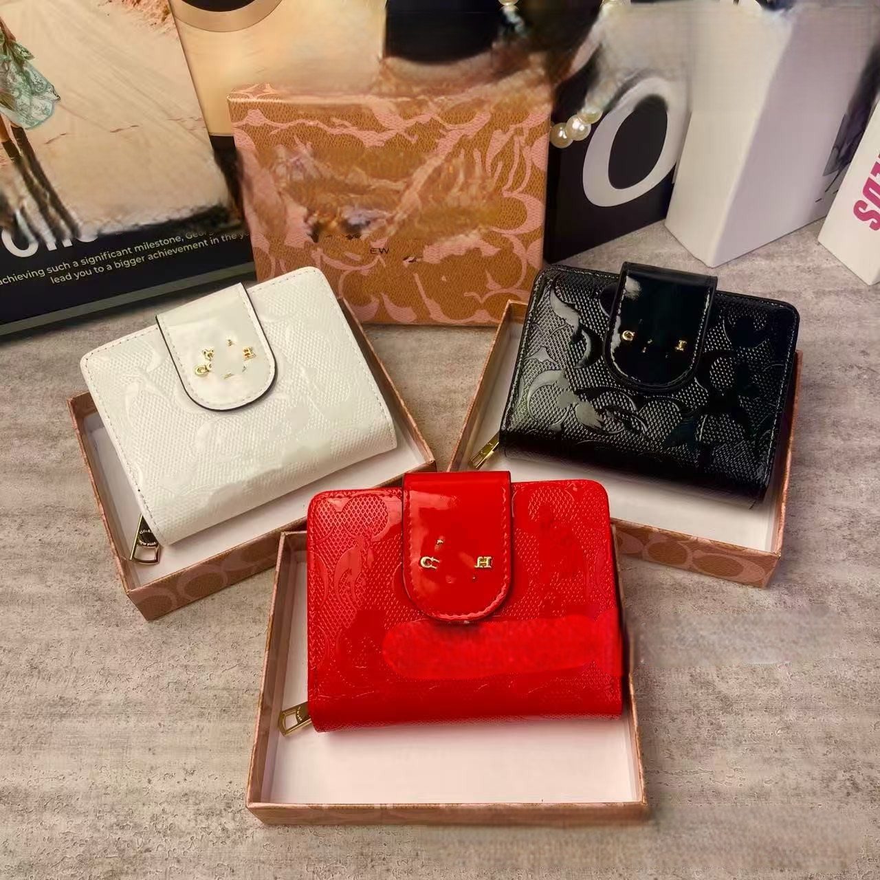 New Printed Wallet Single Zipper coa Handbag Multi functional Handbag Old Flower Wrist Bag Retro Printed