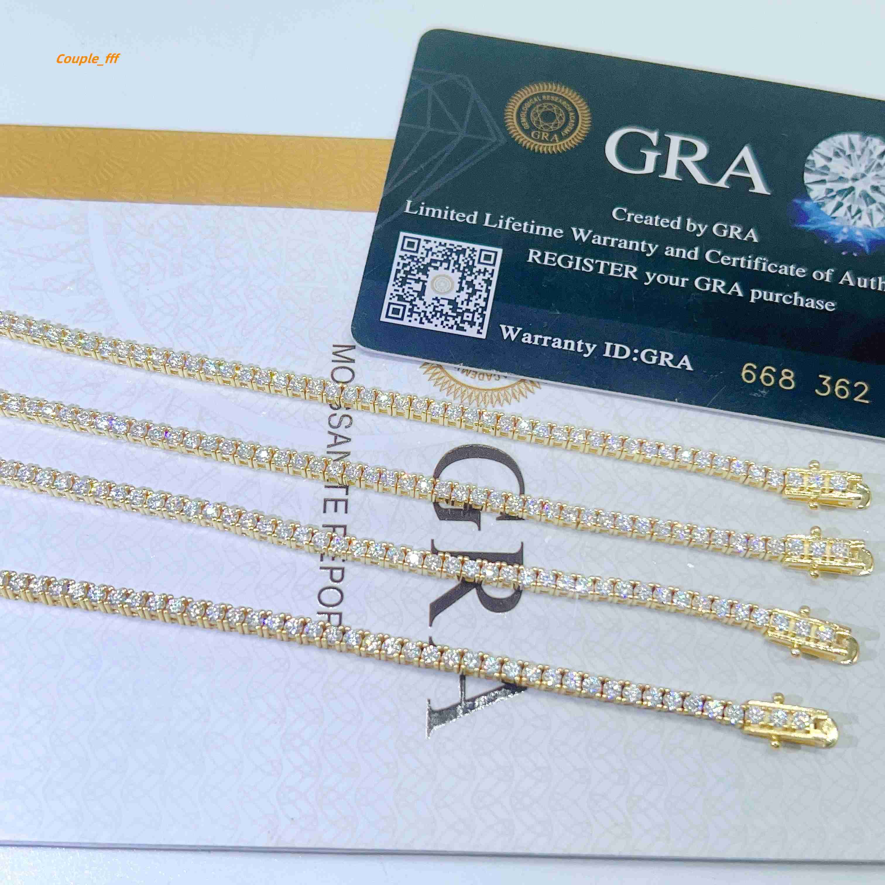 Fine Jewelry GRA Certificate 925 Sterling Silver 2mm-6.5mm Vvs Moissanite Iced Out Tennis Chain Bracelet