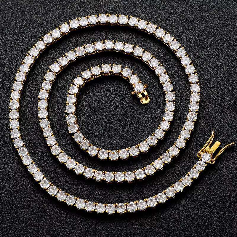 Wholesale Lab Grown Diamond Jewelry 14K/18K Solid Gold Lab Grown Diamond Tennis Necklace