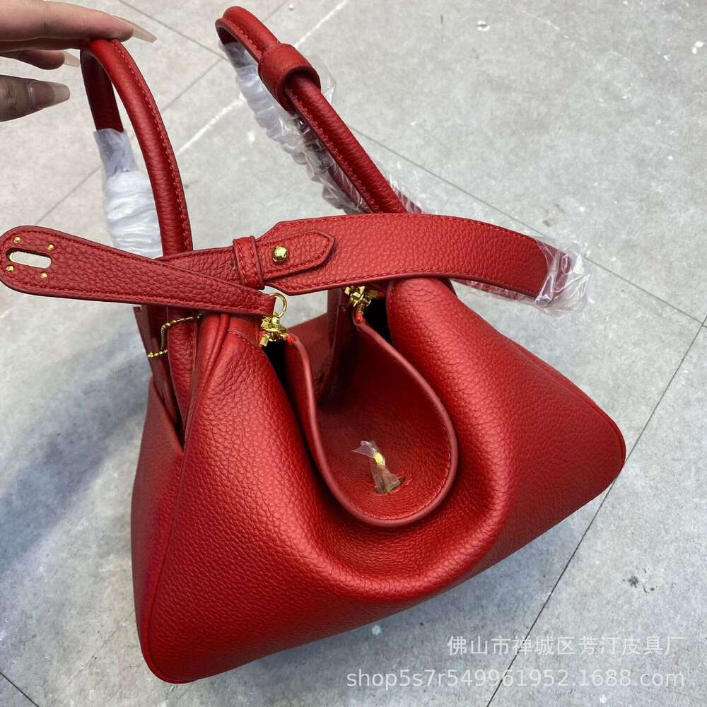 Designer Bag Shoulder Carrying Doctor S Lindi Soft Cowhide Lychee Pattern Handbag Single Shoulder Crossbody Versatile Embroidery Large Capacity