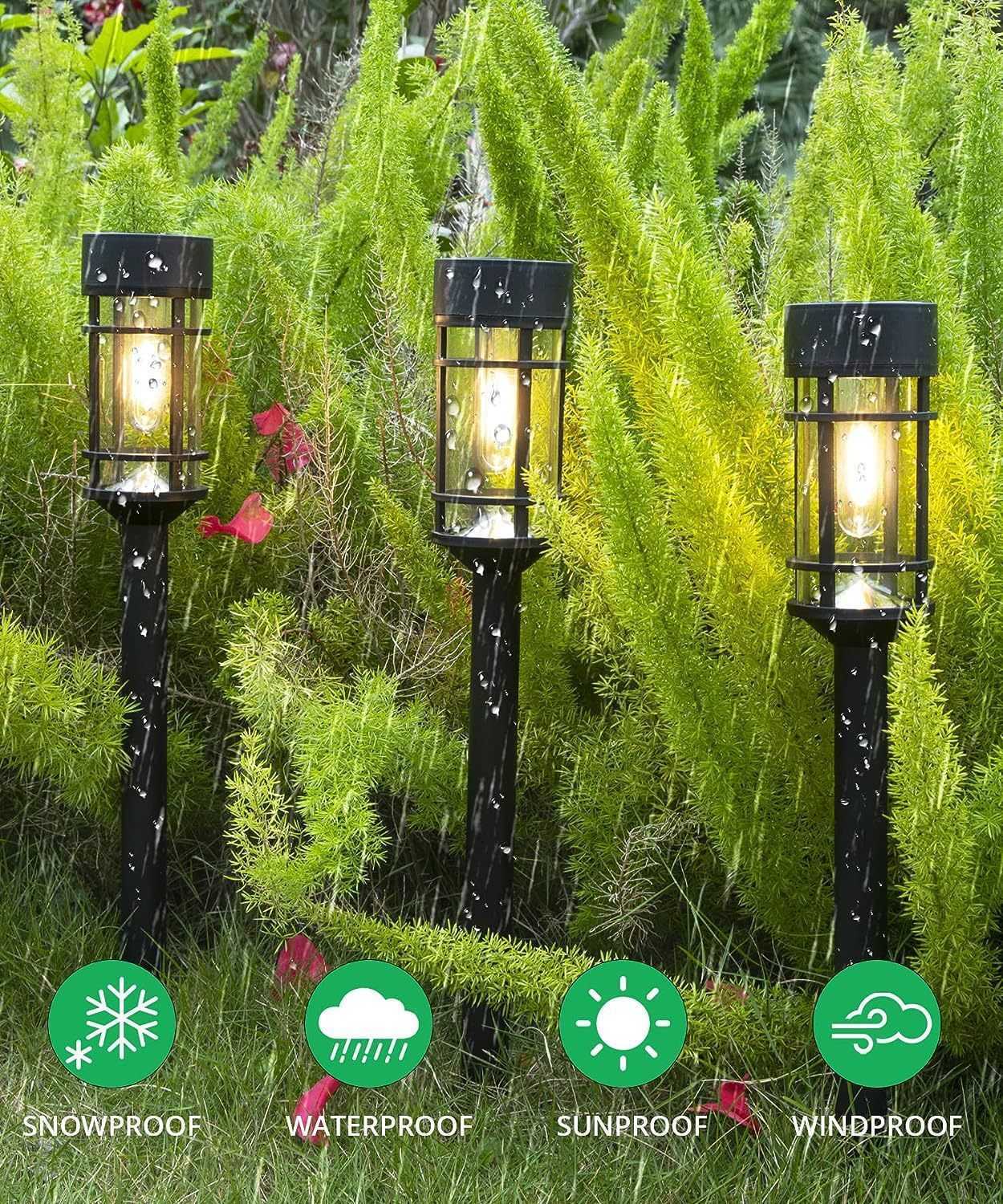 Solar tungsten filament outdoor lighting street lamps, courtyard and garden ground insert lawn atmosphere landscape lamps, waterproof tungsten filamen