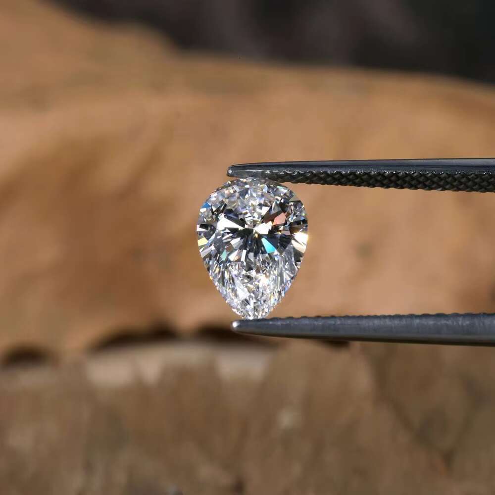 Speedin High Quality 0.5ct-2ct Pear Brilliant Cut HPHT CVD Lab Grown Diamond IGI Certified for Jewelry Setting