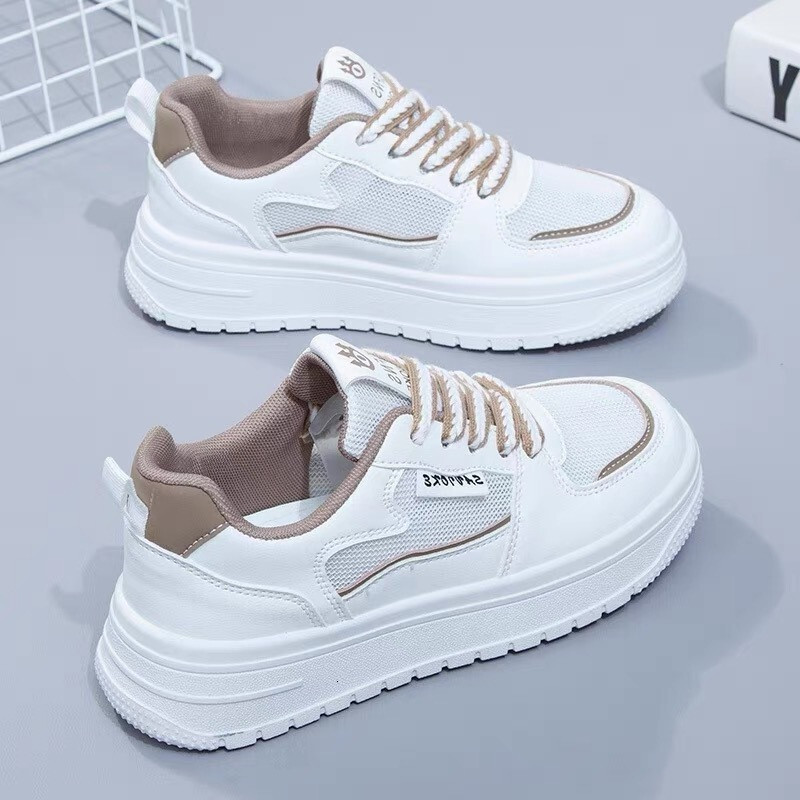 Mesh Breathable White For Women Summer New Versatile Super Sponge Cake Casual Thick Soled Sports Board Shoes Ddmysaturn Ddmysaturn