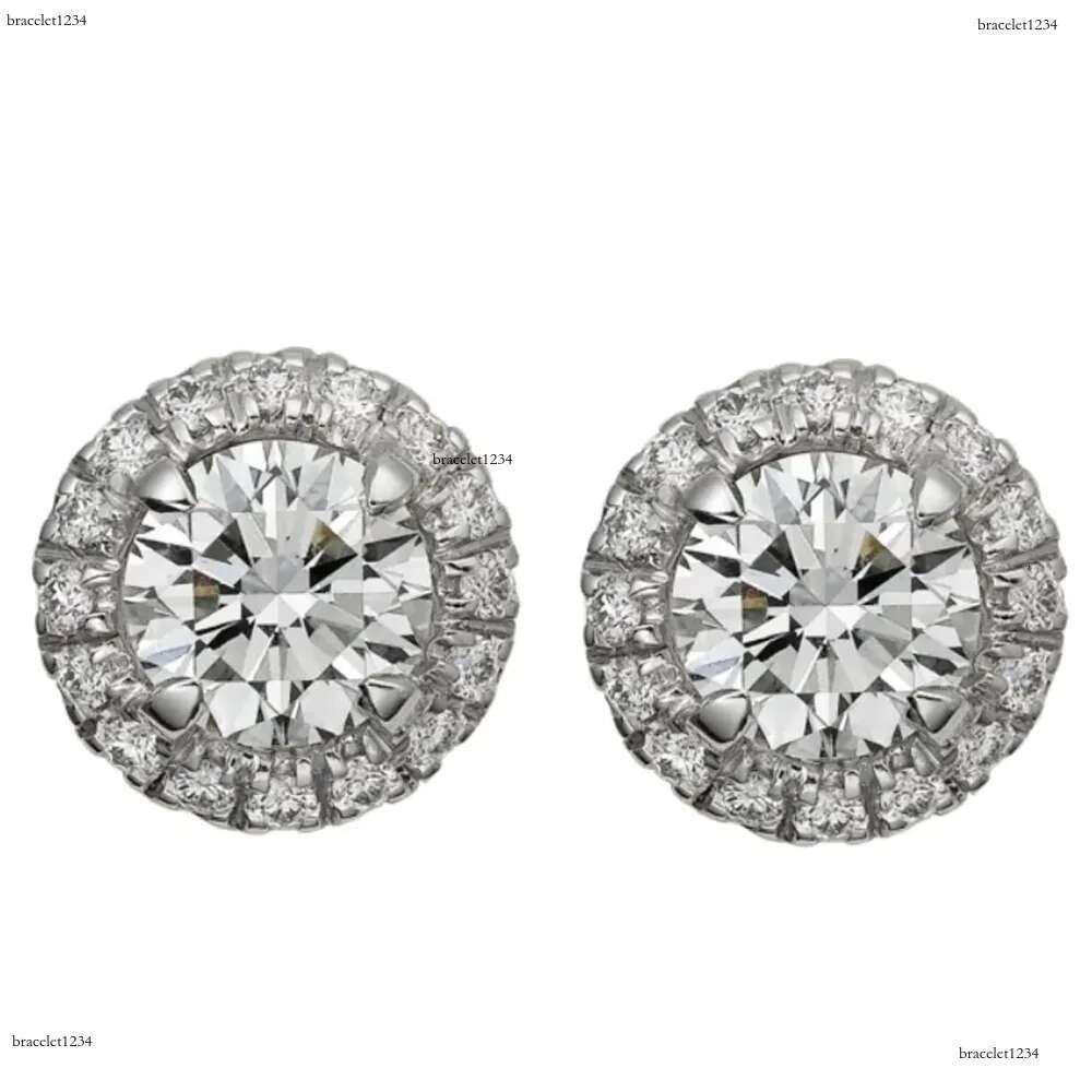 Classic Sterg Sier Stud 4mm Round Simulated Dia Earrings for Women Men Jewelry
