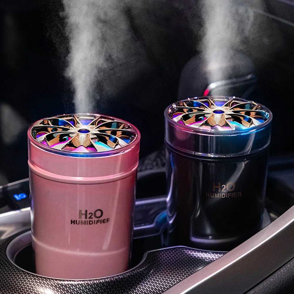 Latest USB car air humidifier with colorful night light 300ml wireless humidifier car air freshener car Ara diffuser Y250422