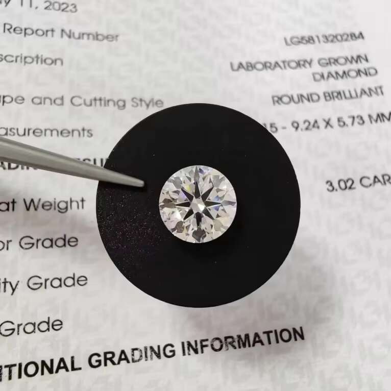 IGI Certified 1ct VVS Round Cut Lab-Grown Diamonds by CVD for Jewelry