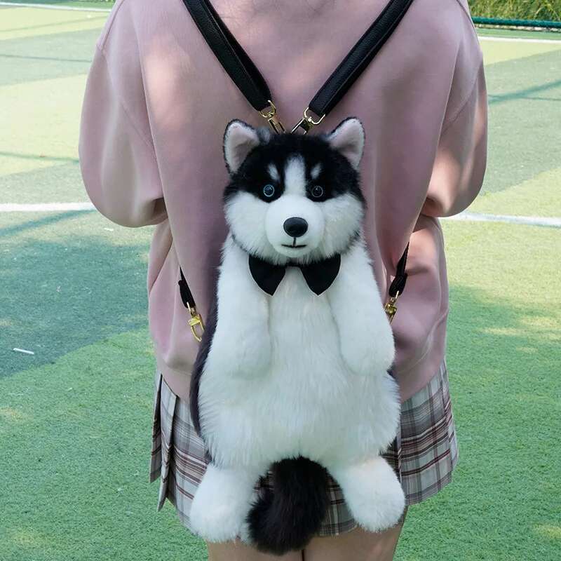 Cute Plush Lovely Husky Dog Backpack Kawaii School Bag Girls Boys Kindergarten Birthday Festival Gift