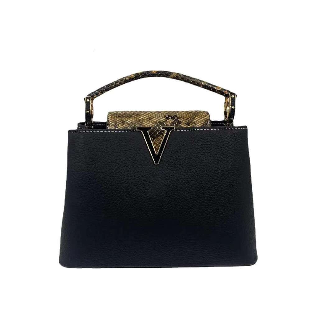New 2025 Leather Fashion Women's Tote Top Layer Cowhide Single Shoulder Crossbody Home Bag