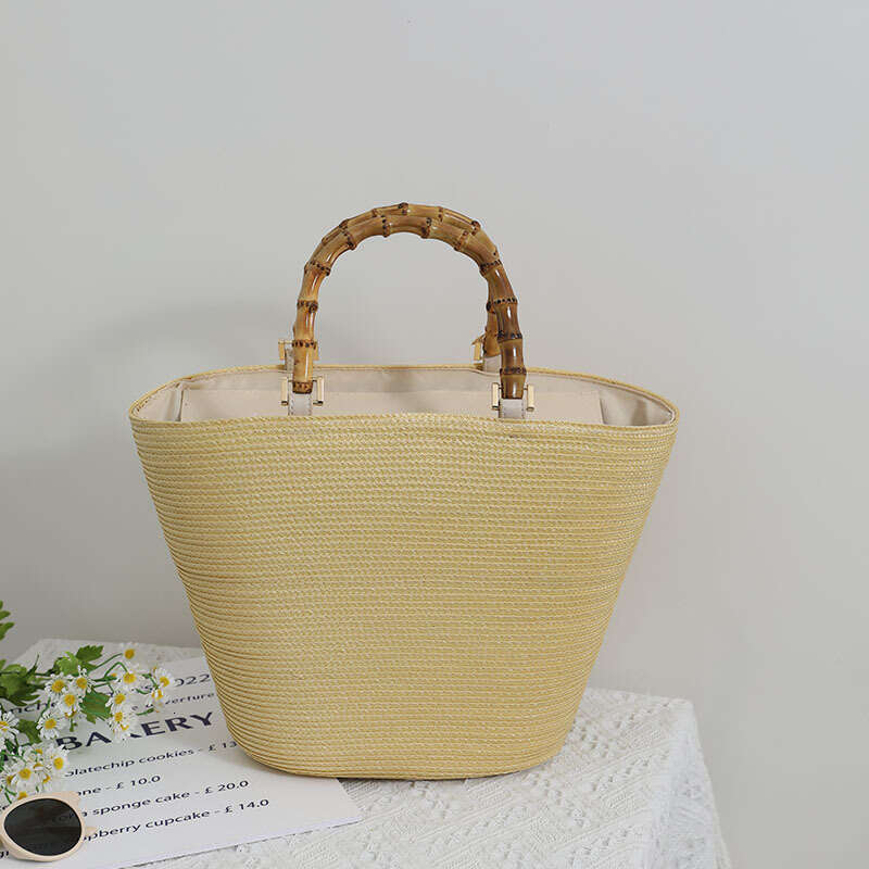Ins Style Resort Beach Bag Large Capacity French New Versatile Tote Portable Straw Woven Bag Women S Vacation Beach Bag KQ