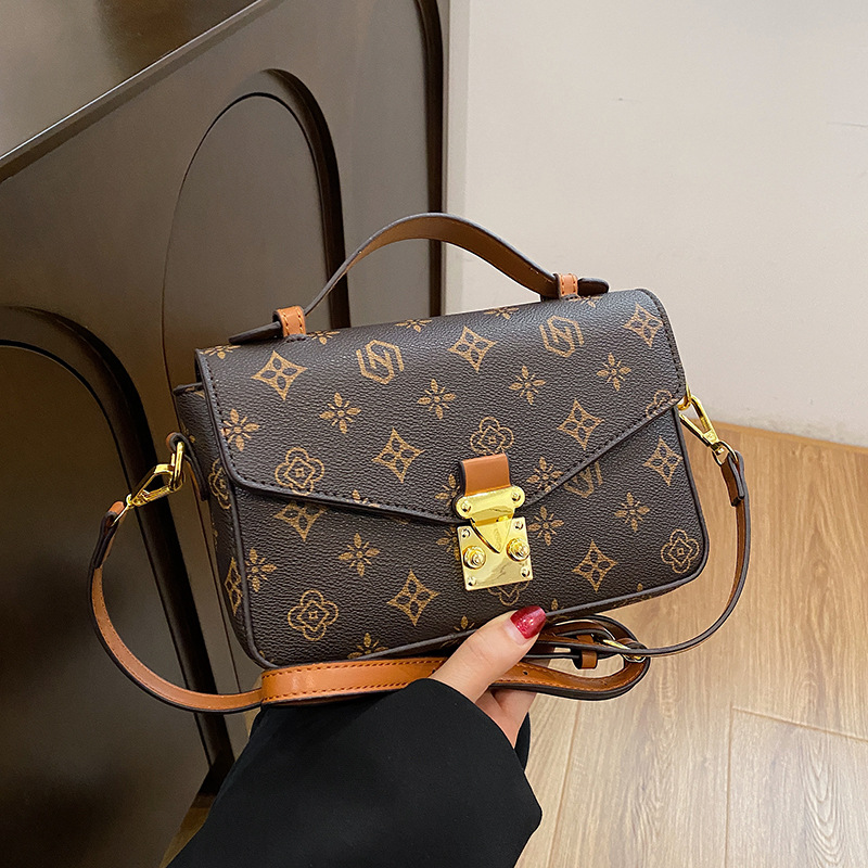 Women's bags, fashionable printed single-shoulder bags, hand-held small square bags, versatile crossbody bags 2025s hot
