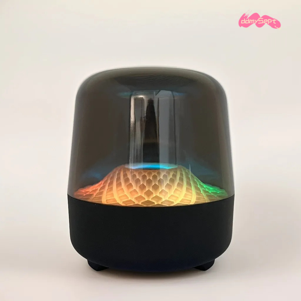 Sound Box Bluetooth Subwoofer Colorful Glass Home High Volume Wireless Computer Audience RGB LED Desktop Portable Speaker Festival New Year Gift TUES 
