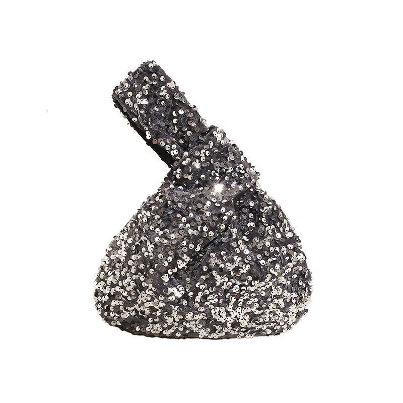 Fashionable And Personalized Texture Sequin Bucket For Women's 2024 New Light Luxury Trendy Hundred Paired Handheld Banquet Bag
