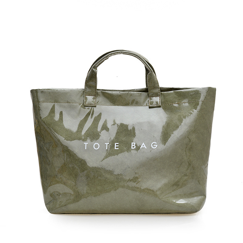 Luxury Brand Designer Bag 2025 New Designer Bag Large Capacity Kraft Paper Jelly PVC Transparent Waterproof For Work Commuting, One Shoulder Crossbody