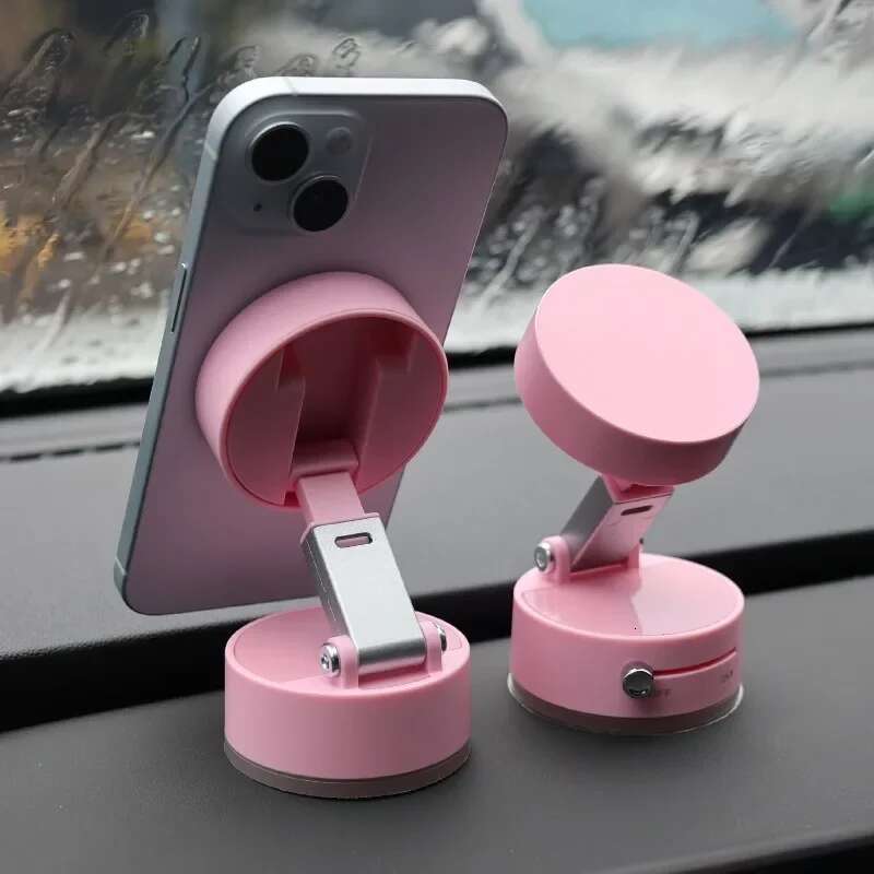 orption Suction Cup Mount Double Sided Hands-Free Magnetic Cell Phone Holder For Car/Gym/Mirror/Smoot