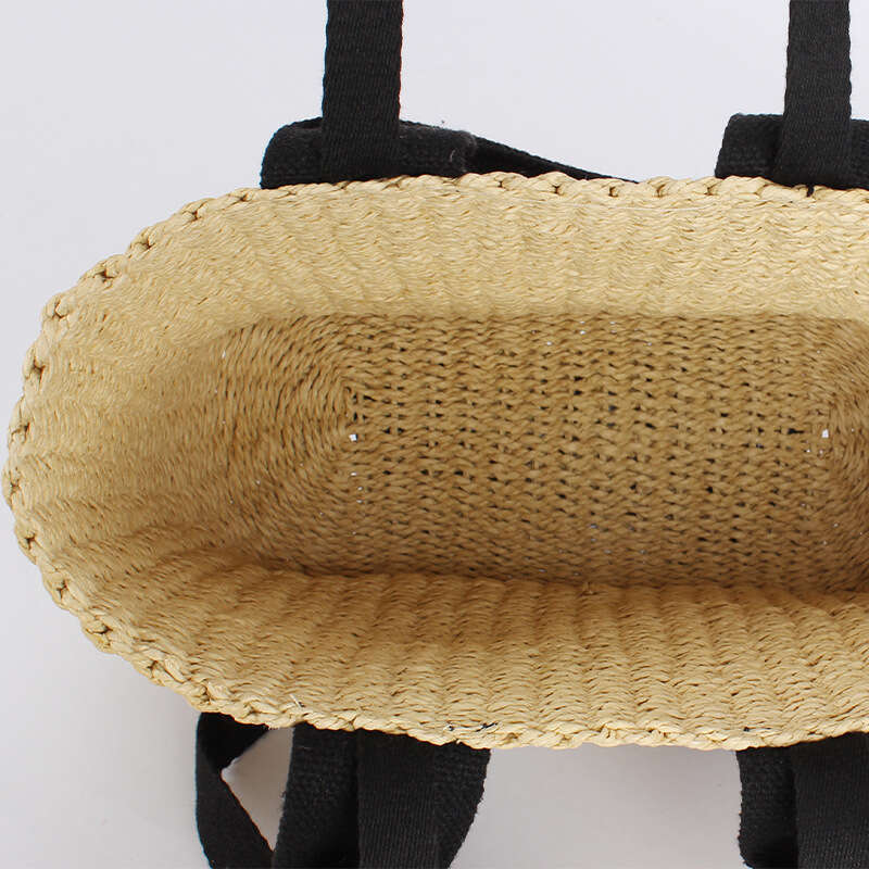 Ins Style Resort Beach Bag Japanese Minimalist Style Popular Instagram Dual Use Paper Rope Hand Woven Commuting Beach Vacation Bag KQ