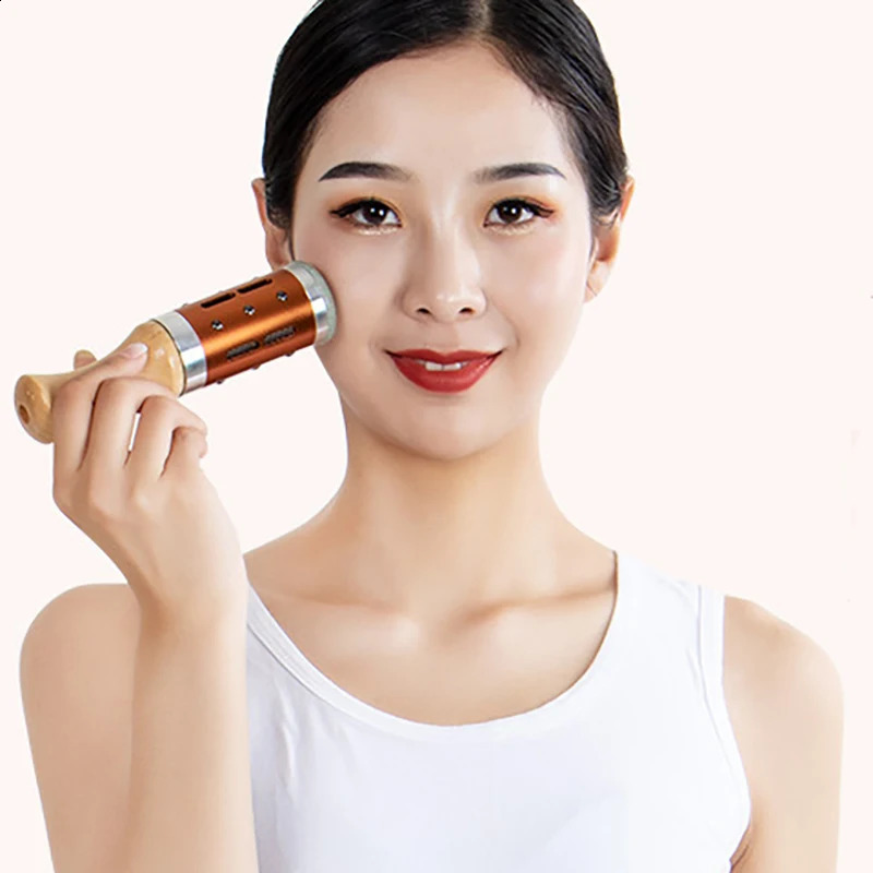 Jade Facial Beauty Massage Device Warm Moxibustion Rods Rotatable Lodestone Massager Moxa Stick Body Meridian Acupuncture Point 250418