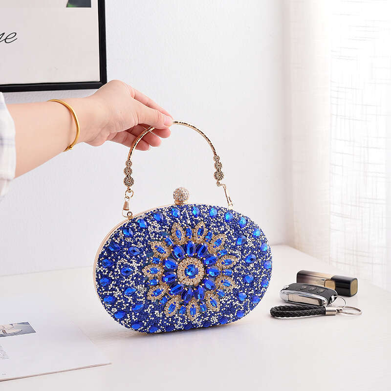 Sunflower Fashion Banquet Handbag Dress Evening Diamond Set Party Bag