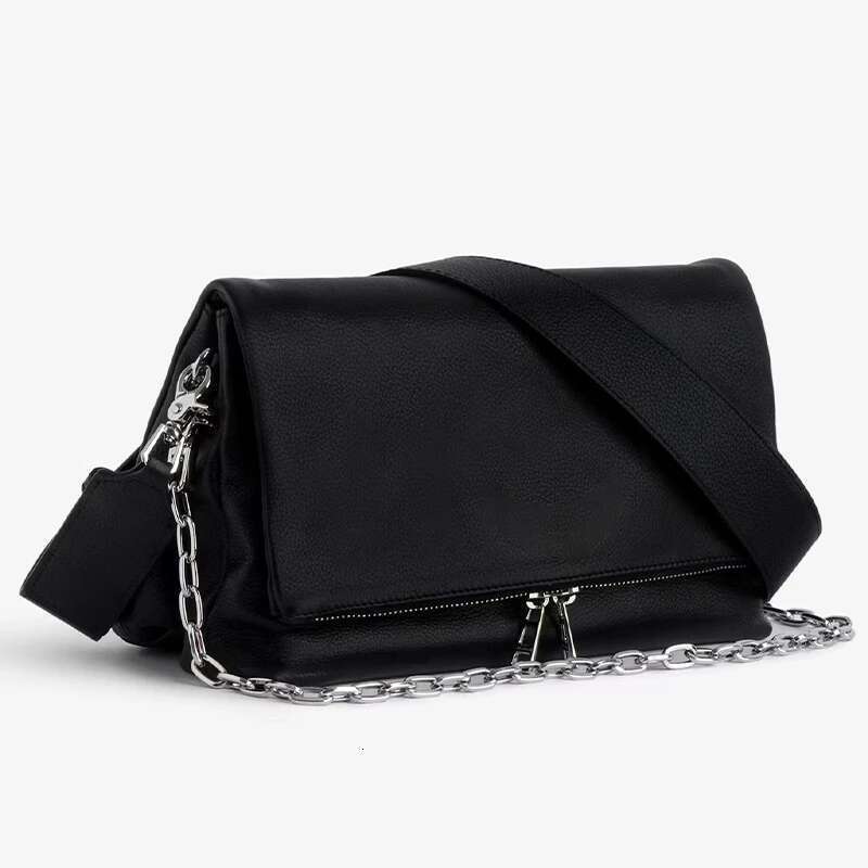 New Vintage Women Wing Large Capacity Black Leather Shoulder Stylish Design Casual Outdoor Ladies Envelope Bag