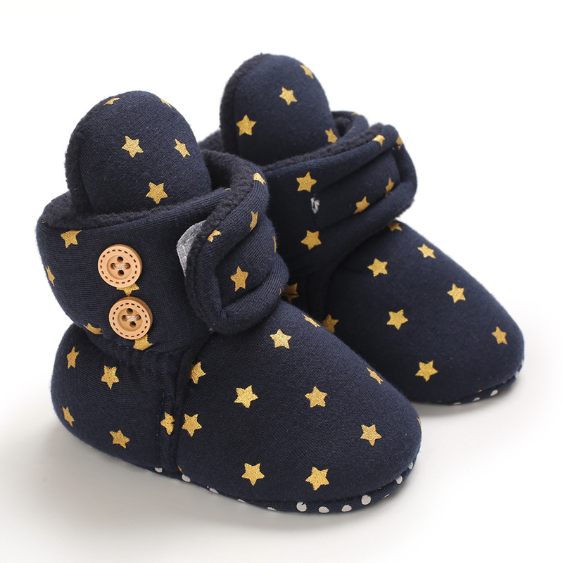 Newborn Baby Socks Shoes Boy Girl Enfant Toddler First Walkers Booties Cotton Comfort Soft Anti-slip Warm Infant Crib Shoes 0-18 Months K0479