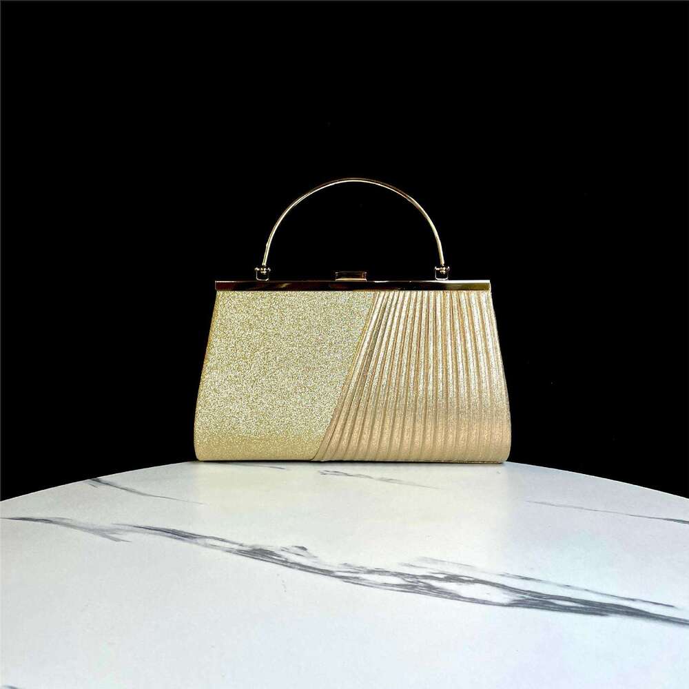New Evening Handbag, Banquet Shining Square Bag, Party Small Bag With Diamond Inlaid Handhold