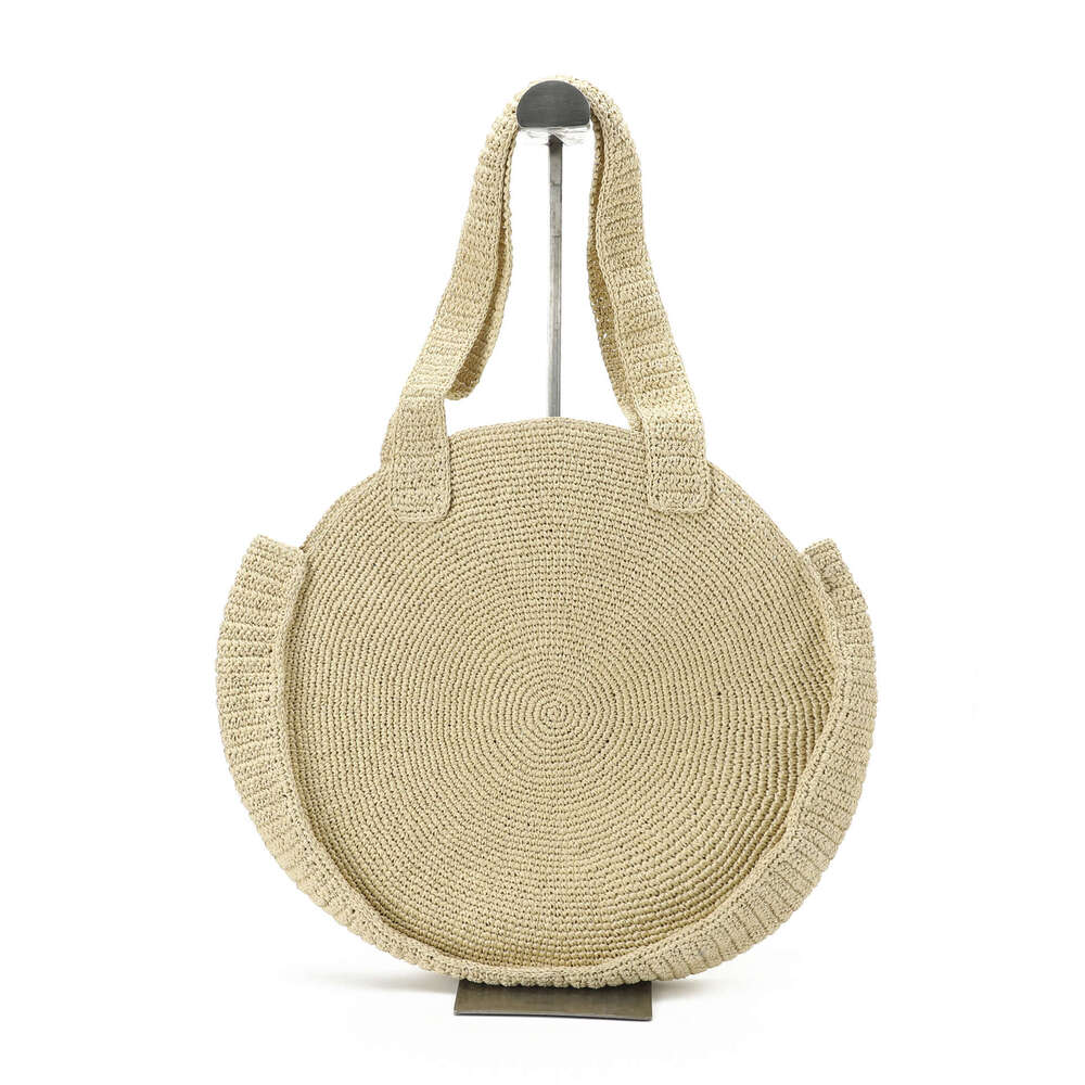 Ins Style Resort Beach Bag Japanese And Korean Handmade Woven Lafite Grass Summer Beach Travel Shoulder Bag Large Capacity New Model KQ