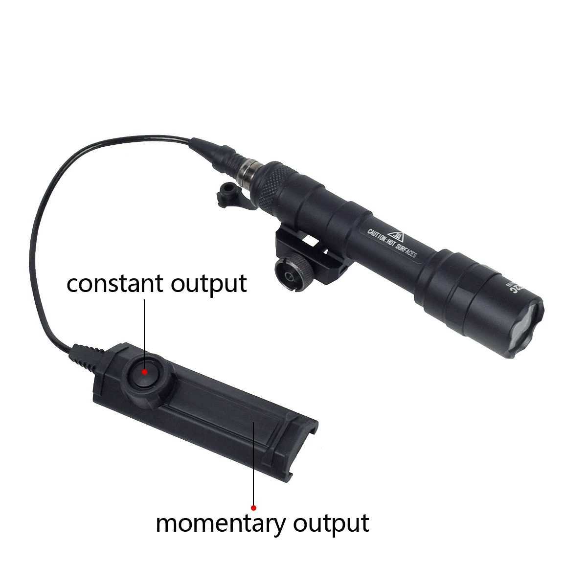 Tactical Surefire M600 M600U/M600B Airgun Powerful Flashlight Type 5 Switch Suitable for 20mm Rail Rifle Weapon Reconnaissance Gun LED Light Z250422