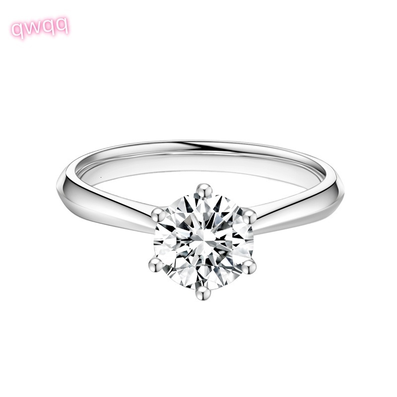 Unisex 18K White Gold Lab Grown Diamond Wedding Ring Classic CVD HPHT Rhodium Plated Fine Jewelry for Engagement Parties