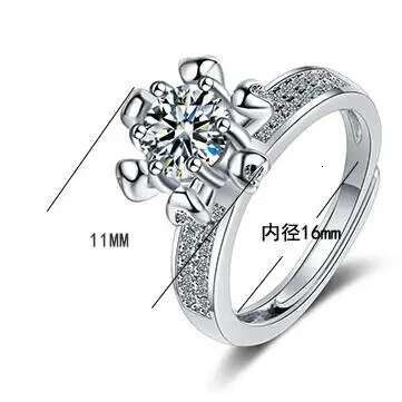 5.0ct Moissanite Engagement Ring Women 14K White Gold Plated Lab Diamond Ring Sterling Silver Wedding Rings Fine Jewelry