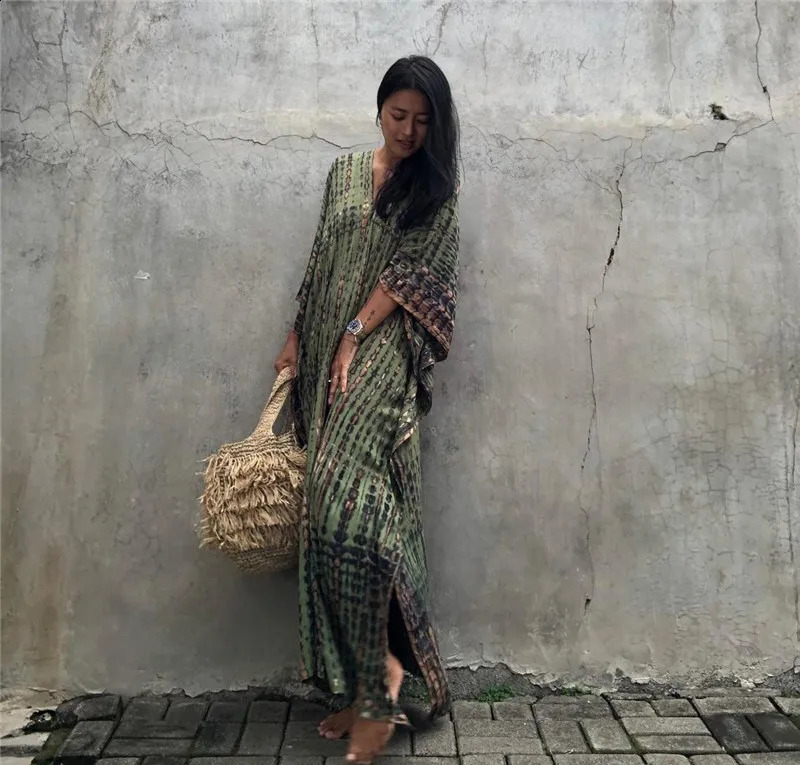 Womens beach wear long cover Kaftan casual dress swimsuit Ups 250415Z