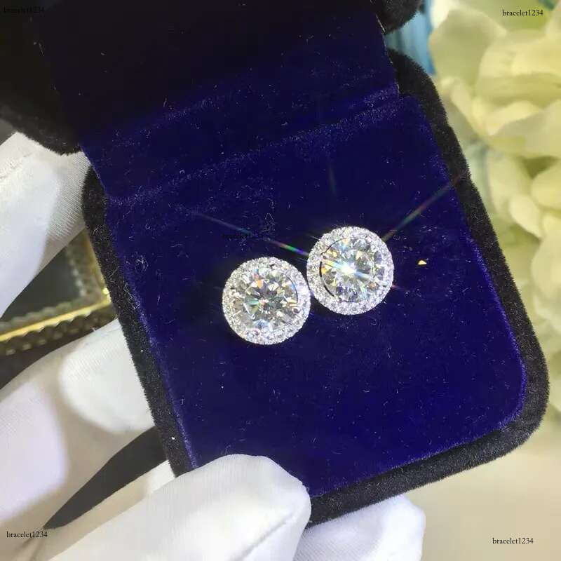 Classic Sterg Sier Stud 4mm Round Simulated Dia Earrings for Women Men Jewelry