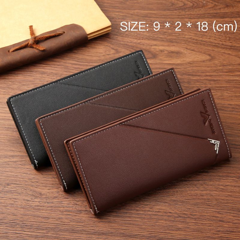 Cross-border new men's fashion long wallet soft leather wallet handbag large capacity business bag multi-card card bag
