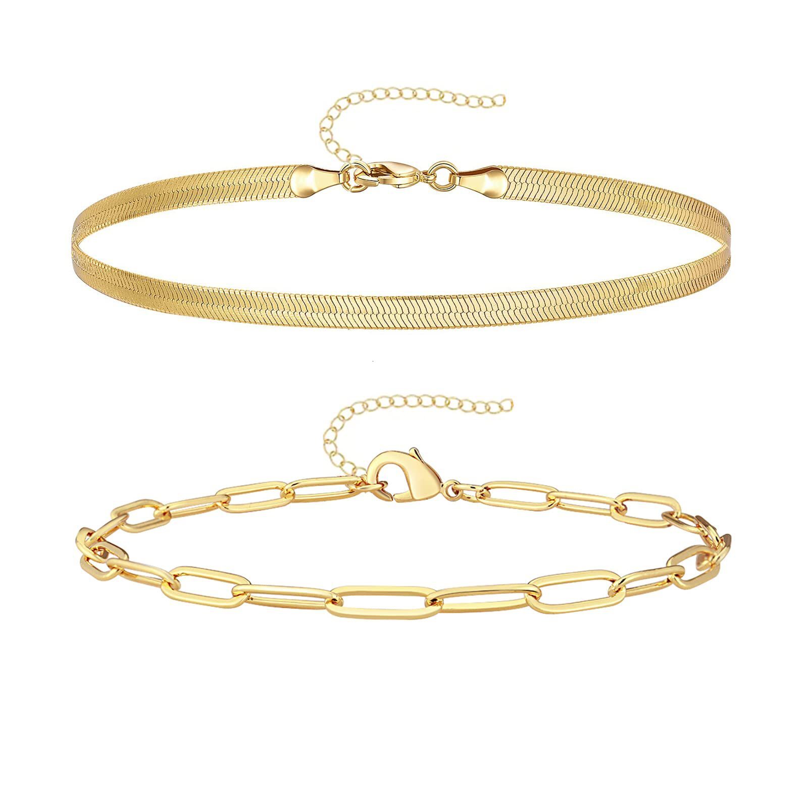 Top Source Exquisite Women's Titanium Steel Set Bracelet Fashion Gift Stackable Adjustable Foot Chain