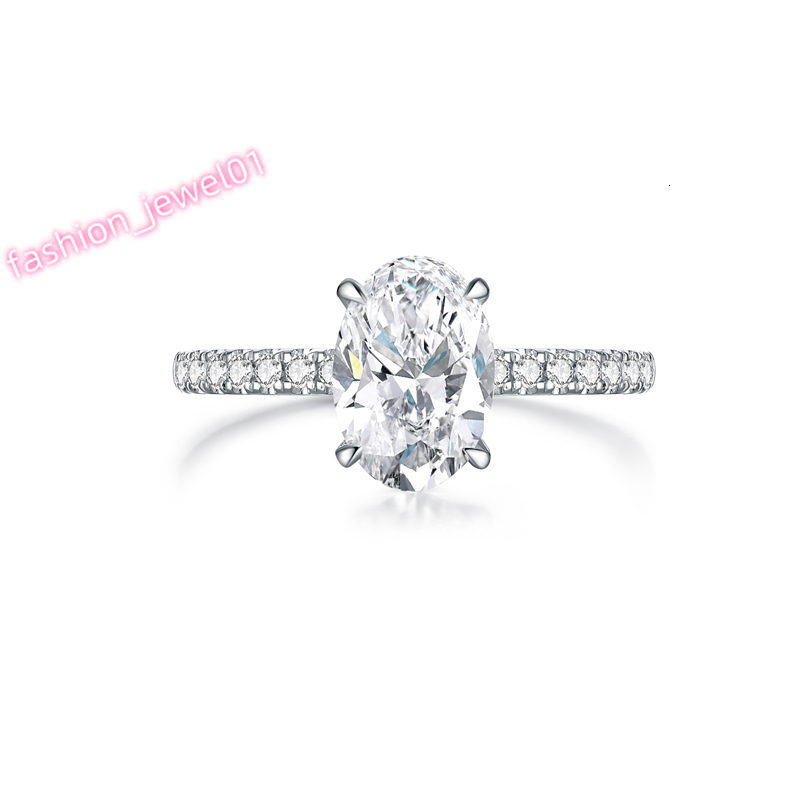 18K White Gold Lab Grown Diamond Wedding Rings Classic CVD HPHT OVAL Diamond for Engagement Fine Jewelry IGI Certificate Parties
