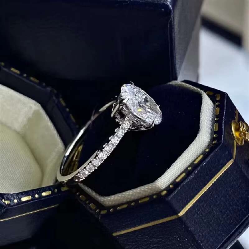 18K White Gold Lab Grown Diamond Wedding Rings Classic CVD HPHT OVAL Diamond for Engagement Fine Jewelry IGI Certificate Parties
