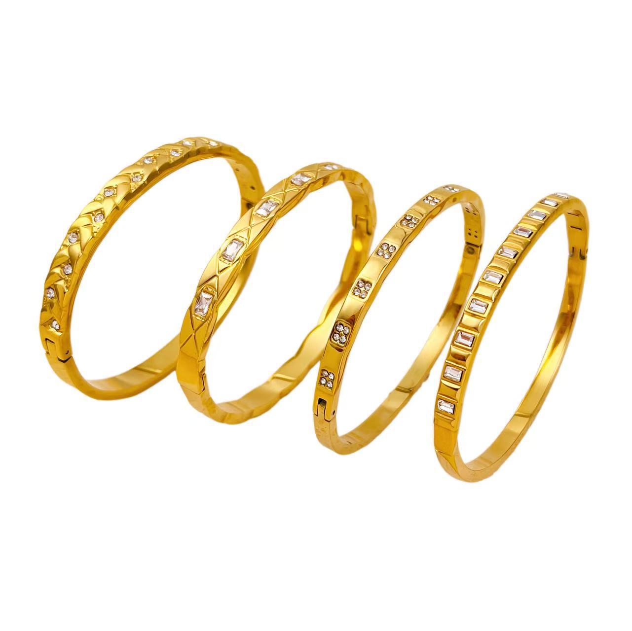 Fashionable versatile and high-end starry sky stainless steel bracelet for women designer bracelet women luxury jewelry gold mens bracelet designer br - view 8