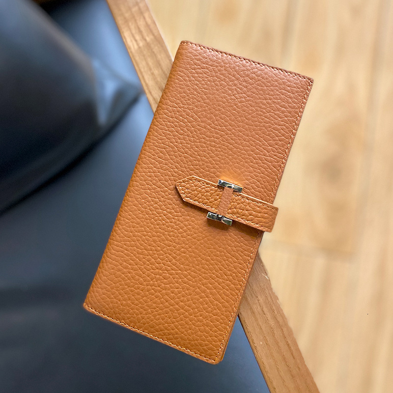 Designer Genuine Leather Niche Design For Long Styles New High End Women S Multifunctional Folding Wallet hot Key Pouch