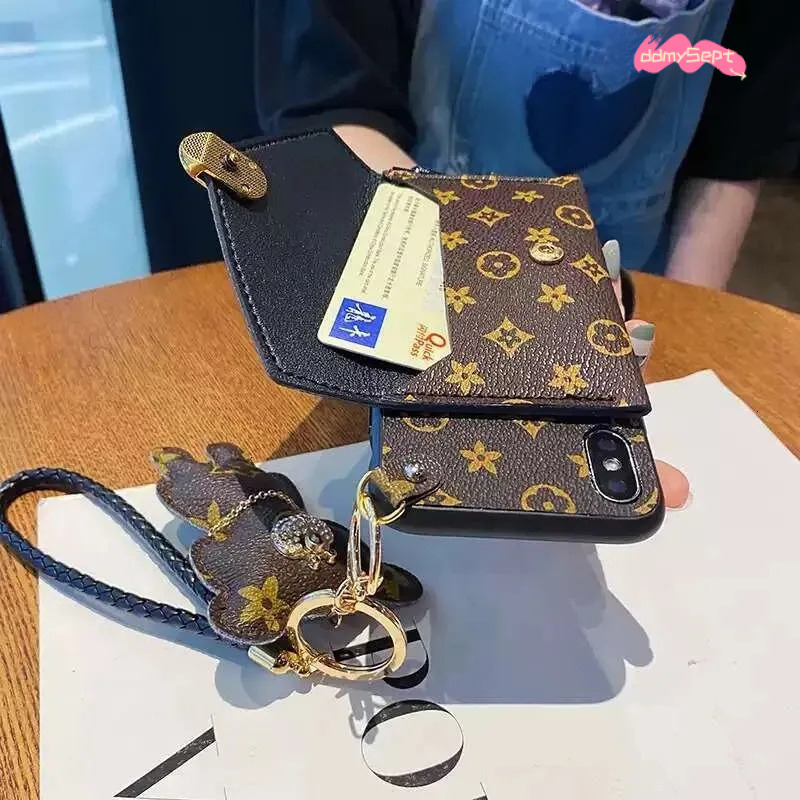 iPhone 15 14 13 Pro Max - Fashion Designer Wallet Case with Card Slots and Protective Cover ddmysept